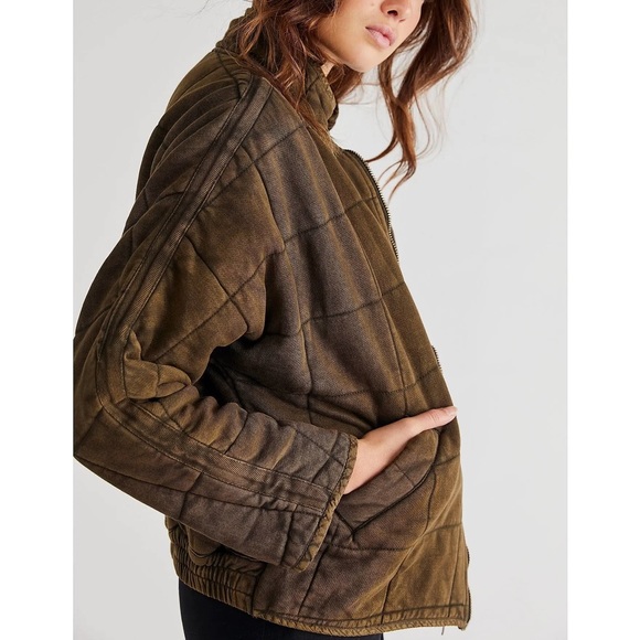 Free People Dolman Quilted Knit Jacket - Picture 2 of 11